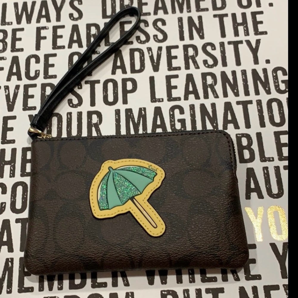 Coach Wristlet with Umbrella Design